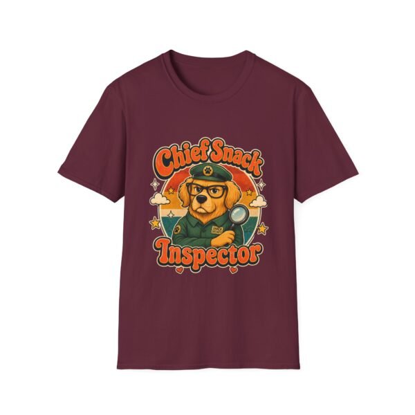 Chief Snack Inspector Vintage Dog Detective T-Shirt