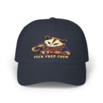Puck Prep Crew Dad Cap — Embroidered Hockey Raccoon Baseball Hat