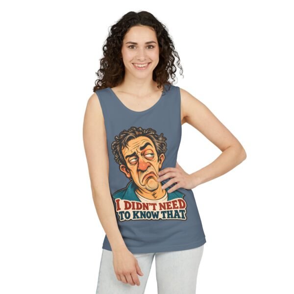 I Didn't Need To Know That tank top | Sarcastic Retro Face design