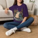 Sea Monster Graphic T-Shirt – Retro Koi/Monster Harbor Illustration