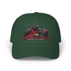 Coffee Raven Dad Cap — Espresso Test Pilot Embroidered Baseball Hat