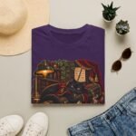 Bassoon Cat T-Shirt — Vintage Cozy Musician Tee ("There Was a Cat and a Bassoon")