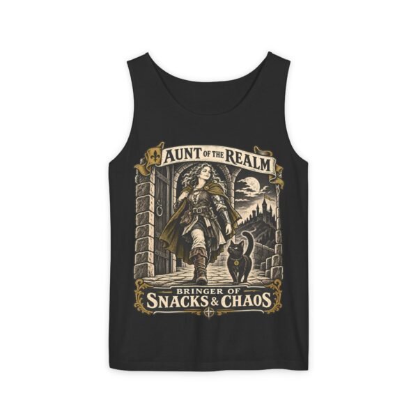 Aunt of the Realm Tank Top — "Bringer of Snacks & Chaos" Fantasy Graphic