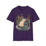 Sea Monster Graphic T-Shirt – Retro Koi/Monster Harbor Illustration