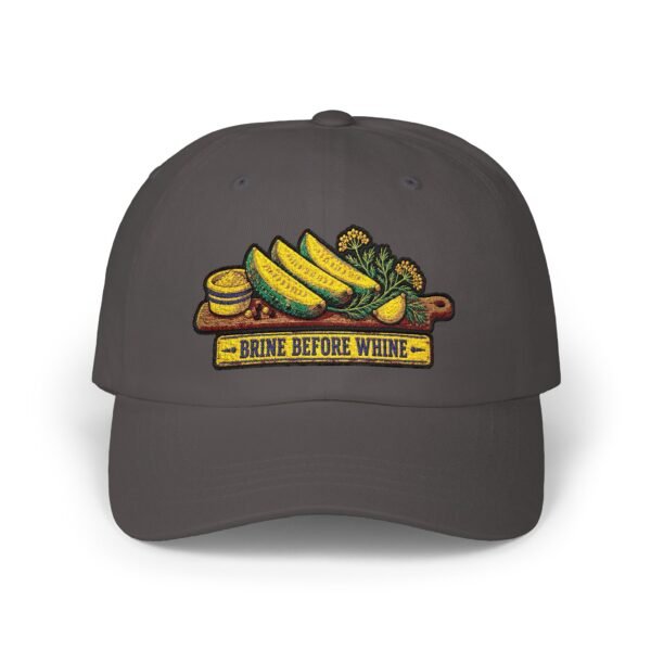 Classic Dad Cap — "Brine Before Wine" Pickle & Olive Embroidered Baseball Hat