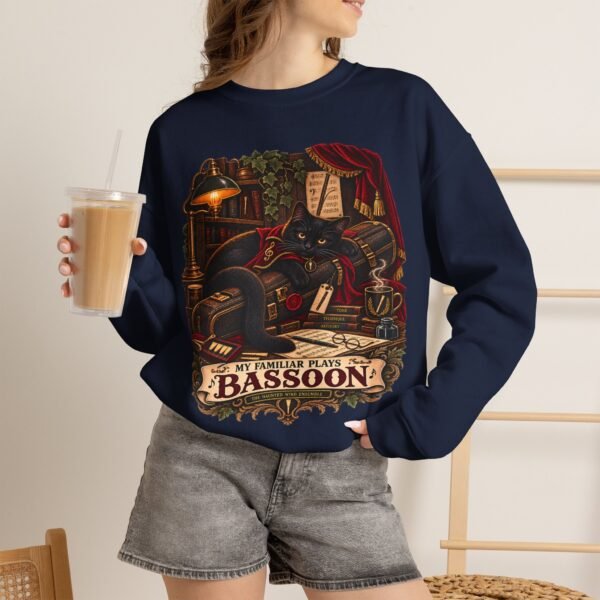 Bassoon Lover Sweatshirt — "My Familiar Plays the Bassoon" Vintage Orchestra Crewneck
