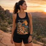 Trail Runner Tank Top — "Head to the Switchback" Desert Running Graphic