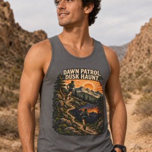 Dawn Patrol Dusk Haunt Tank Top — Vintage Mountain Hiking Graphic