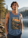 Dawn Patrol Dusk Haunt Tank Top — Vintage Mountain Hiking Graphic