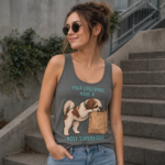 Tank Top - "Your Groceries Have a Nosy Supervisor" Cute Puppy Graphic