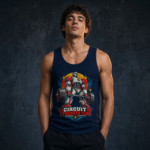 Circuit Strength Club Tank Top — Retro Robot Weightlifting Fitness Tank