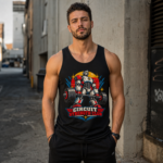 Circuit Strength Club Tank Top — Retro Robot Weightlifting Fitness Tank