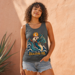 Escalating This Dragon Tank — Funny Sea-Dragon & Rooster Graphic Tank