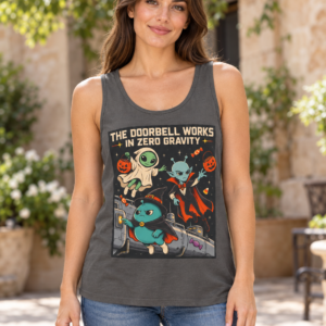Zero Gravity Trick-or-Treat Tank — Cute Alien & Ghost Halloween