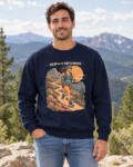 Trail Runner Crewneck Sweatshirt — Desert Hiking Graphic (Run to the Sunrise)