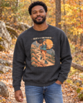 Trail Runner Crewneck Sweatshirt — Desert Hiking Graphic (Run to the Sunrise)