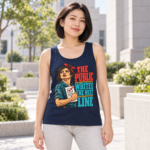 Tank Top — “The Public Writes the Next Line” Voting Rights Retro Graphic Tank
