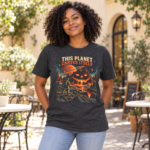 This Planet Carves Itself Graphic T-Shirt – Retro Space Explorer Tee