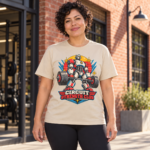Circuit Strength Club T-Shirt — Retro Robot Weightlifting Gym Tee