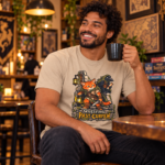 Questing Past Curfew T-Shirt — Retro RPG Cat & Crow Fantasy Tee