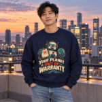 Robot 'Your Planet Is Out Of Warranty' Crewneck Sweatshirt