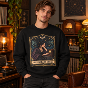 Mystic Radio Tarot Sweatshirt — "The Unheard Signal" Crewneck
