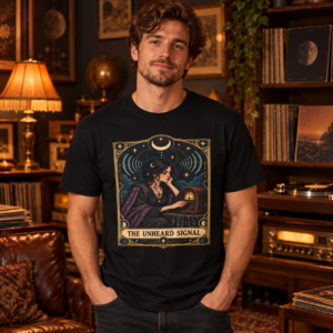 The Unheard Signal T-Shirt — Mystic Woman Signal Lamp Graphic Tee