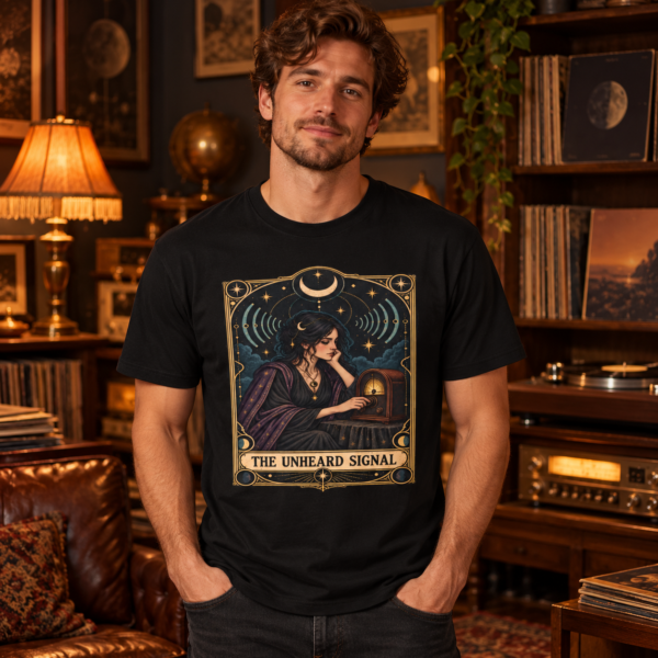 The Unheard Signal T-Shirt — Mystic Woman Signal Lamp Graphic Tee