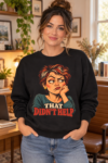 Crewneck Sweatshirt – "That Didn’t Help" Retro Sarcastic Graphic