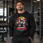 Circuit Strength Club Sweatshirt — Retro Robot Weightlifting Crewneck