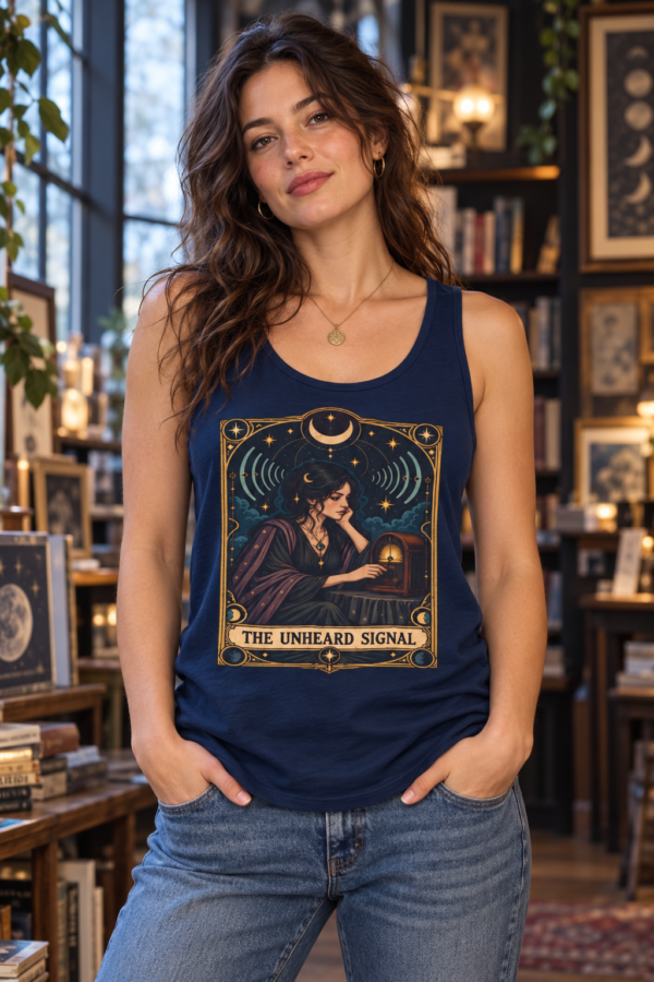 The Unheard Signal Tank Top — Retro Mystic Tarot Art Tank