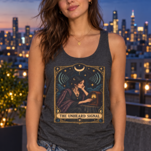 The Unheard Signal Tank Top — Retro Mystic Tarot Art Tank