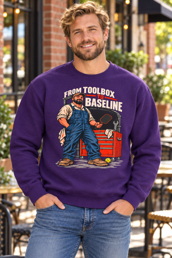 Mechanic Crewneck Sweatshirt — "From Toolbox to Baseline" Graphic