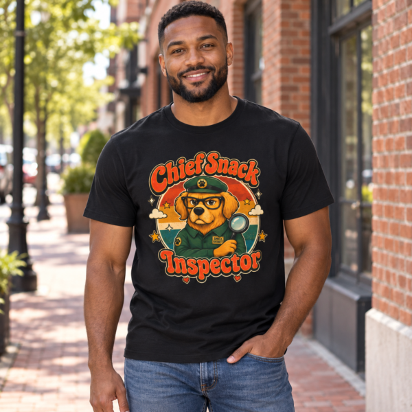 Chief Snack Inspector Vintage Dog Detective T-Shirt