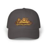Dad Cap — “Quiet Paws, Open Pages” Cat & Owl Reading Embroidered Hat