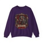 Gothic 'Bassoon of the Damned' Crewneck Sweatshirt — Skeleton Bassoonist Graphic