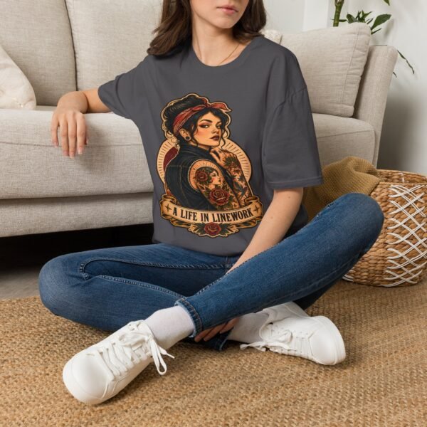 Tattooed Rosie Tee — "A Life in Linework" Graphic T-Shirt