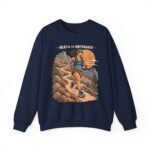 Trail Runner Crewneck Sweatshirt — Desert Hiking Graphic (Run to the Sunrise)