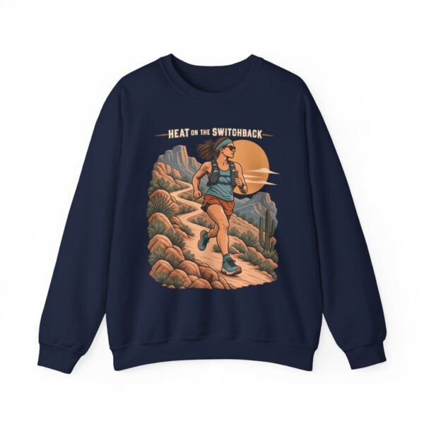 Trail Runner Crewneck Sweatshirt — Desert Hiking Graphic (Run to the Sunrise)