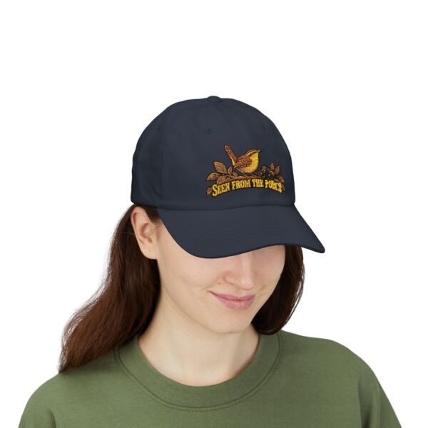 Seen From The Porch Dad Cap — Bird & Leaves Embroidered Baseball Hat