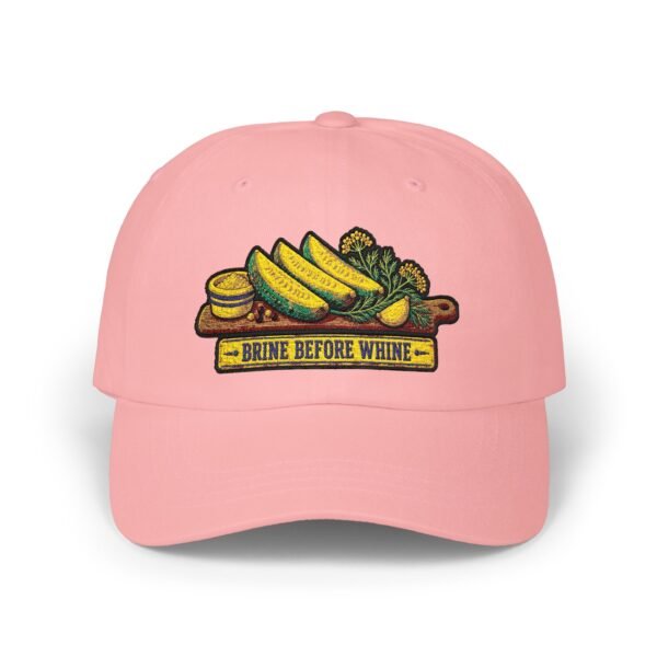 Classic Dad Cap — "Brine Before Wine" Pickle & Olive Embroidered Baseball Hat