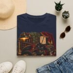 Bassoon Cat T-Shirt — Vintage Cozy Musician Tee ("There Was a Cat and a Bassoon")