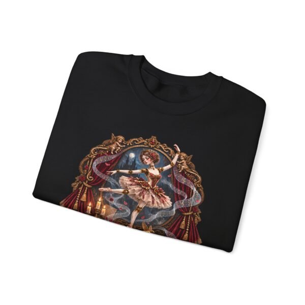 Vintage Ballerina Crewneck Sweatshirt — 'Clockwork Lullaby' Gothic Ballet Graphic