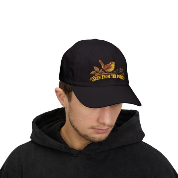 Seen From The Porch Dad Cap — Bird & Leaves Embroidered Baseball Hat