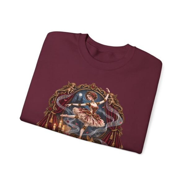 Vintage Ballerina Crewneck Sweatshirt — 'Clockwork Lullaby' Gothic Ballet Graphic