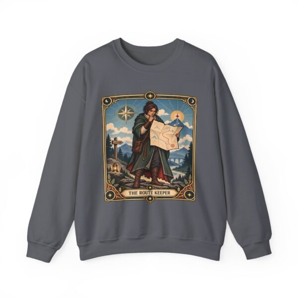 Crewneck Sweatshirt — "The Route Keeper" Vintage Map Navigator Graphic