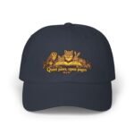 Dad Cap — “Quiet Paws, Open Pages” Cat & Owl Reading Embroidered Hat