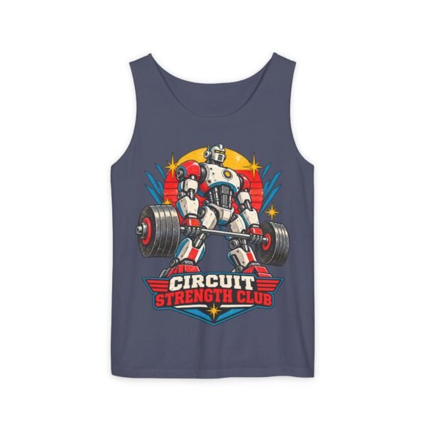 Circuit Strength Club Tank Top — Retro Robot Weightlifting Fitness Tank