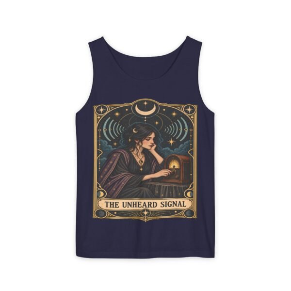 The Unheard Signal Tank Top — Retro Mystic Tarot Art Tank