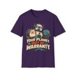 Your Planet Is Out Of Warranty T-Shirt — Retro Robot Climate Awareness Tee